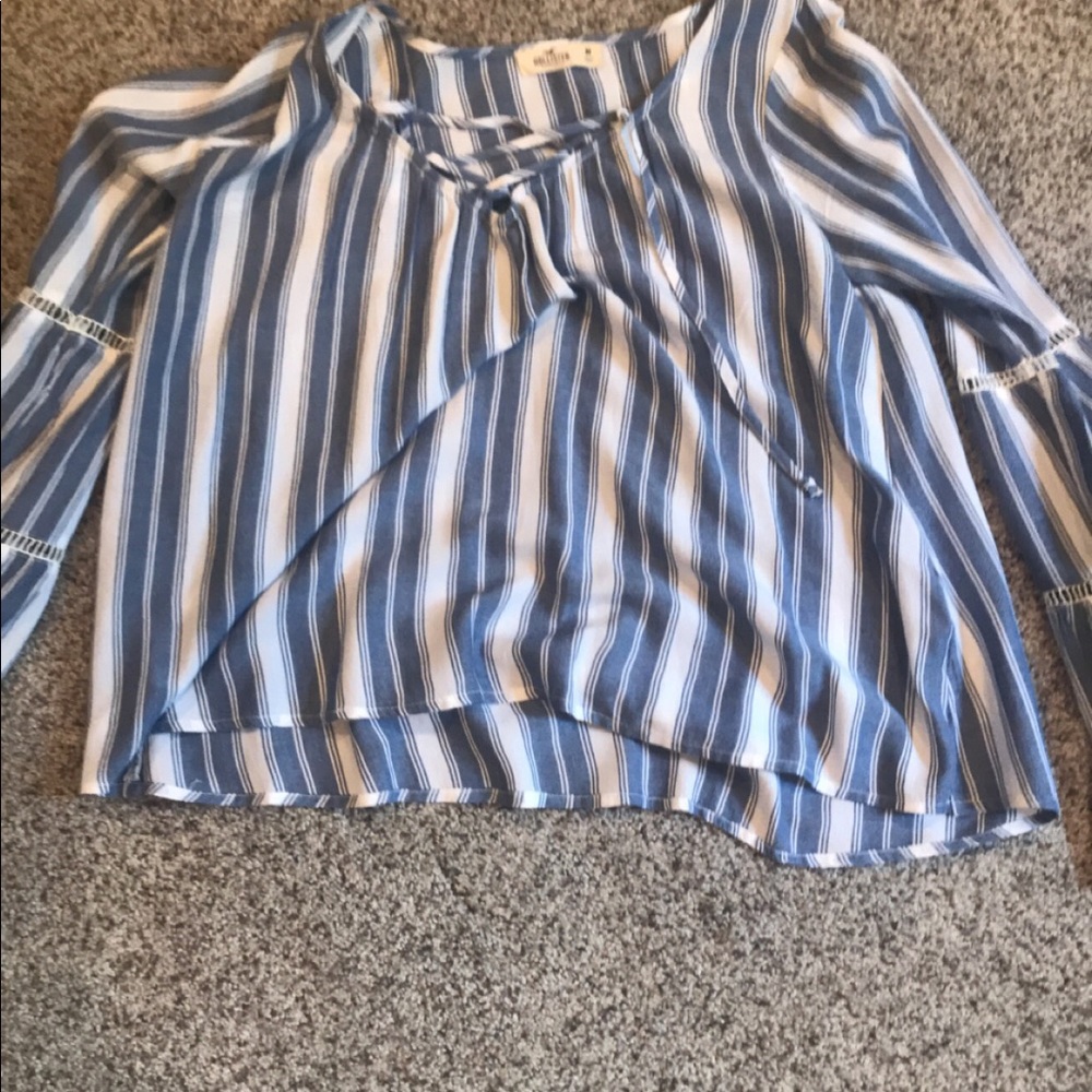 White and blue shirt